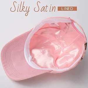 Gorra de béisbol con forro de satén ajustable con logotipo bordado personalizado de alta calidad y 6 paneles para mujer - Product Image 5