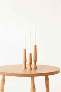Fabrique et exportateurs de design vintage maison bougeoir décoratif en bois forme incurvée bougeoir en bois à bon prix - Product Image 5
