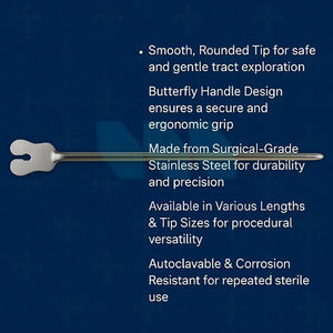 Sonda Dirigida de Alta Calidad, Mejor Proveedor, Diseño Moderno y Preciso, Ranurada, Manual, de Acero Inoxidable, Reutilizable, Médica y Quirúrgica - Product Image 6