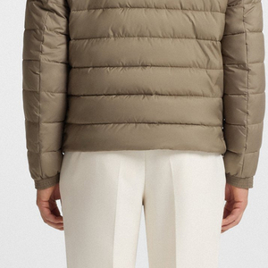 Vestes bomber unies à prix avantageux pour hommes, collection hiver, impression de logo personnalisée, couleur unie, poignets ajustables, fermeture éclair - Product Image 6