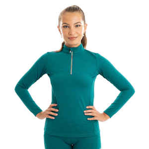 Tops de compresión personalizados OEM para mujer, camisa ecuestre de manga larga para montar a caballo, camisa ecuestre Jodhpur y pantalones - Product Image 1