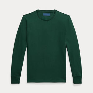 เสื้อเจอร์ซีย์ผ้าฝ้าย100% ลายสีล้วนของผู้หญิง2025เสื้อยืดคอกลมแขนยาวใส่สบายเสื้อโลโก้และป้ายคอแบบสั่งทำ - Product Image 3