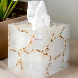Boîte à mouchoirs en marbre porte-mouchoirs pour commode salle de bain chambre décor à la maison bureau Bar Restaurant accessoires de l'exportateur - Product Image 1