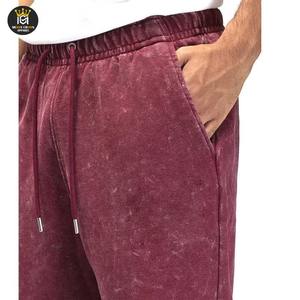 กางเกงวิ่งสำหรับผู้ชายกางเกงผ้าฝ้ายฟอกสีกรดใหม่กางเกงออกกำลังกายยิมฟิตเนสแทร็คเข้ารูปสำหรับผู้ชาย - Product Image 5