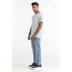 Camiseta de Algodón 100% con Borde Enrollado, 300 GSM, Lavado Ácido, Tejido de Punto, Ajustada, Diseño Liso, Uso Casual, Ecológica, para Hombre, OEM ODM - Product Image 5