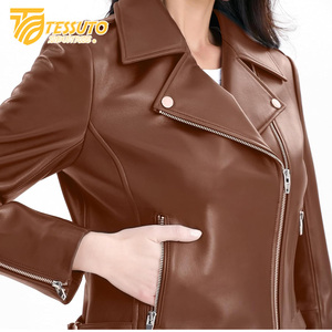 Abrigos de invierno para mujer, abrigo grueso de piel de oveja auténtica, chaqueta de cuero para mujer, chaqueta de aviador, chaquetas de piel de oveja para mujer - Product Image 4