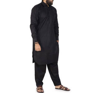 Wholesale Factory 100% Cotton <b>Men's</b> Casual Pakistani Muslim Shalwar <b>Kameez</b> Dress - Product Image 3