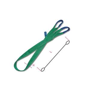 Eslingas de telaraña de elevación verde de dos capas, con ojos reforzados, cinturón de poliéster de alta tenacidad (PES), 2T, - Product Image 2