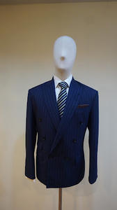 ชุดสูทธุรกิจทำจากผ้าขนสัตว์กระดุมแถวเดียวสำหรับผู้ชาย100% คอกลมมีซิประบายสำนักงานแบบลำลองขนาดพิเศษระบายอากาศ - Product Image 2