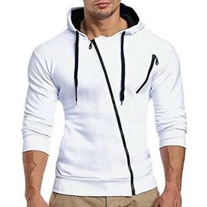 Último diseño personalizado nuevo estilo de moda básicos cremallera manga larga invierno 100% algodón transpirable hombres sudaderas con capucha 300g - Product Image 4