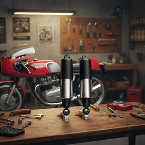 Nuevos Amortiguadores Hidráulicos de Acero de 260 mm con Resorte Cubierto para Motocicletas Guzzi, Morini, Gilera, Ducati Cafe' Racer - Product Image 3