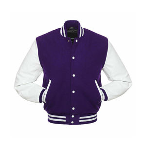 Veste universitaire élégante en cuir de laine pour hommes, col montant durable de haute qualité pour l'hiver, tenue décontractée, utilisation athlétique, approvisionnement OEM - Product Image 5