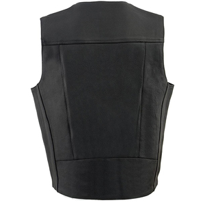 2025 nord-américain hommes Club Cruiser moto gilet personnalisable grande taille veste en cuir fermeture éclair fermeture à pression 2 poches pistolet - Product Image 3