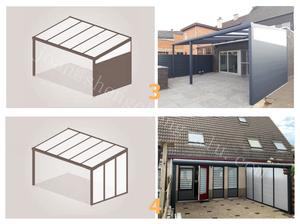 טרסוברקיפינג מתכת חיצונית מרפסת כיסוי גג גג גג אלומיניום - Product Image 3