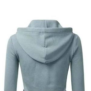 Sweat à capuche de haute qualité pour femme, broderie imprimée, fermeture éclair, matière polaire, hiver, couleur personnalisée, cordon de serrage - Product Image 5