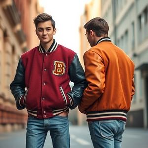 Chaqueta universitaria de nailon de alta calidad, cortavientos personalizado, abrigo con letras, impermeable, estilo béisbol, prendas de vestir exteriores, uniforme de equipo a granel - Product Image 1