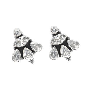 Pendiente de Plata de Ley 925 hecho a mano, joyería de piedras preciosas de circón natural con acabado de oro rosa, regalo para niñas y mujeres - Product Image 2