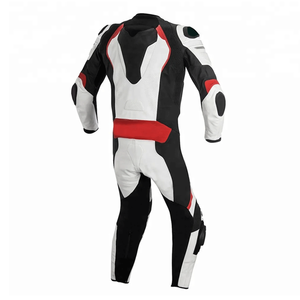 Course sur piste 1 pièce en cuir de vachette véritable combinaison de moto CE armures Protection rouge noir blanc combinaison de moto pour hommes - Product Image 6
