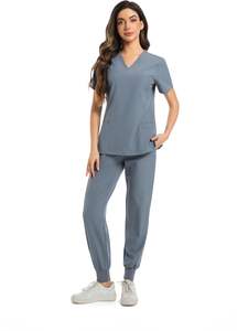 Ensembles d'uniformes de blouse classique en gros pantalons de survêtement en polyester de coton hôpitaux médicaux médecins infirmières costumes de gommage 2025 - Product Image 2