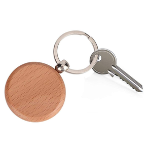 100% llavero de madera y llavero de Casa pulsera de cuentas de silicona de grado alimenticio forma redonda y uso diario - Product Image 1