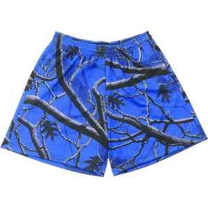 Sublimation <b>Mens</b> Mesh <b>shorts</b> Unisex Custom Designed 100% Polyester Summer Breathable Tropical <b>Camouflage</b> Tree Knitted Drawstring - Product Image 1