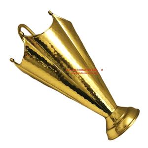 Parapluie Design martelé de haute qualité, 1 pièce, support de décoration en métal or plaqué or pour la maison et le bureau - Product Image 1