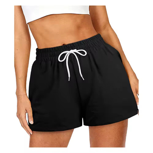 Shorts de sport décontractés pour femmes, taille mi-haute, respirants, séchage rapide, anti-transpiration, en polyester et élasthanne, coupe ample, pour l'été - Product Image 3