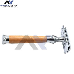 Maquinilla de Afeitar Clásica de Doble Filo para Hombre, de Primera Calidad, con Mango de Madera, Suministro al por Mayor para Barberos - Product Image 2