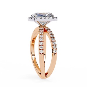 Omkar Jewells Timeless 2.15ct Emerald Moissanite Engagement <b>Ring</b> 14K <b>Gold</b> Solitaire <b>Ring</b> with <b>Vintage</b> Style Fine Jewelry - Product Image 5