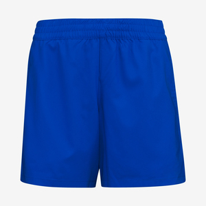 Shorts de sport pour femmes, bleu uni, 100% polyester, taille élastique, séchage rapide, coupe régulière, shorts de jogging pour femmes - Product Image 1