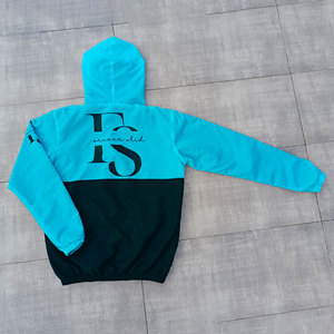 Chaqueta Cortavientos 2 en 1 de Alta Calidad, Talla Grande, 100% Algodón, Ligera, Ecológica, Transpirable, con Estampado Sólido y Capucha con Cordón Ajustable, para Primavera - Product Image 3