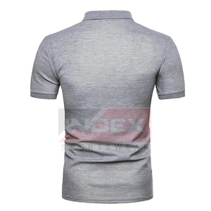 2025 nueva llegada logotipo bordado personalizado de alta calidad 100% algodón de manga corta para Polo camisetas para hombres Casual de talla grande sólido - Product Image 3