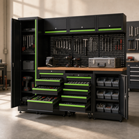 Coffre à outils mobile en acier inoxydable pour l'automobile, armoire à tiroirs verrouillable, service ODM pour atelier automobile