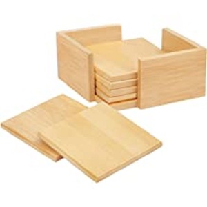 Posavasos de madera de calidad superior de lujo Juego de 4 estilo clásico con impresión de logotipo personalizado para uso decorativo en el hogar - Product Image 2