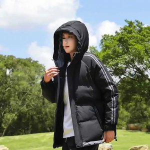 แจ็กเก็ตปลาปักเป้าสำหรับผู้ชายเสื้อแจ็คเก็ตขนเป็ดมีฮู้ดแบบถอดออกได้ - Product Image 4