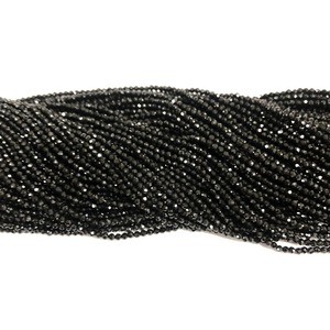 Venta al por Mayor de Cuentas Facetadas de Espinela Negra Micro de 15.5'' de Longitud, Piedras Preciosas Naturales Brillantes de 3mm 4mm, Certificadas por Terceros, Gemas Mehrajudin - Product Image 3