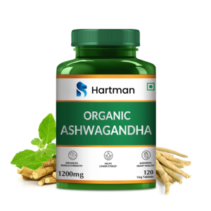 Ashwagandha Orgánica 1200mg, 120 Tabletas Vegetarianas, Alivio Natural del Estrés, Fortalecedor Muscular, Suplementos Herbales - Product Image 1