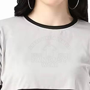 T-shirt court pour femme sur mesure, style moderne, haut de gamme, manches courtes, décontracté, léger - Product Image 3