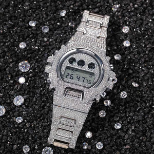 Nuevo Reloj de Lujo Multifunción con Diamantes de Moissanita, Marca de Lujo Digital, Reloj de Oro de 18K para Hombre, Estilo Hip Hop, Relojes con Incrustaciones de Diamantes - Product Image 3