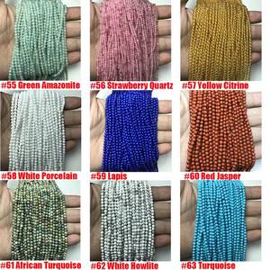 Cuentas Sueltas de Piedras Preciosas Naturales de Alta Calidad, Forma Redonda, Tamaño Pequeño, Diseño para la Elaboración de Joyas, Pulseras y Collares - Product Image 5