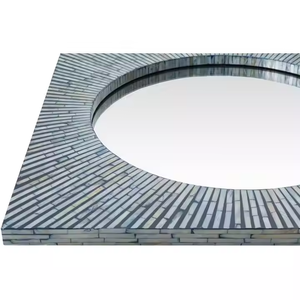 Cadre de miroir en os et incrustation de nacre de style moderne fabriqué à la main Design élégant en incrustation d'os par l'artisanat du croissant - Product Image 4