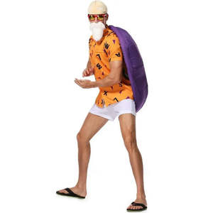 Matre Roshi Tortue Gniale Kam Sennin Anime Cosplay Costume Set Featuring Character <b>Wig</b> and Accessories - Product Image 4