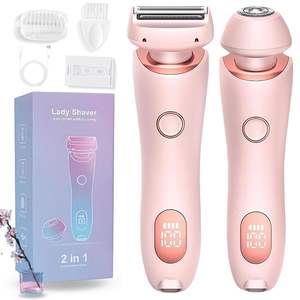 Depiladora Eléctrica Húmeda/Seca para Mujer, Afeitadora Impermeable sin Dolor con Cabezal Extraíble de Doble Cuchilla para Bikini y Vello Púbico - Product Image 4