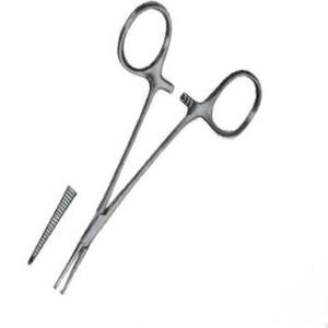 Producto más vendido Halstead, pinzas hemostáticas delicadas, rectas, 1x2 dientes, 12cm, pinzas personalizadas de acero inoxidable, instrumentos - Product Image 4