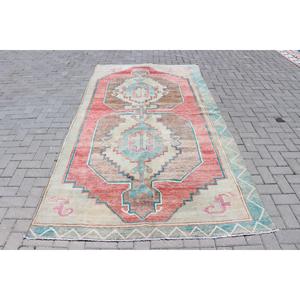 Grand tapis turc vintage 5,2x9,8 pieds, tapis en laine rouge - Product Image 1