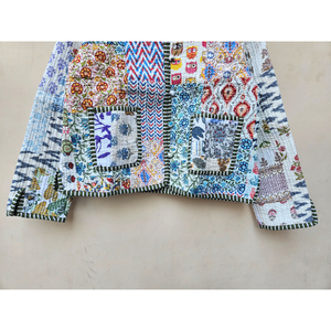 Indian handcrafted patchwork cotton quilted <b>jacket</b> with vibrant bohemian style <b>short</b> <b>jacket</b> women outwear winter <b>jacket</b> fit - Product Image 5