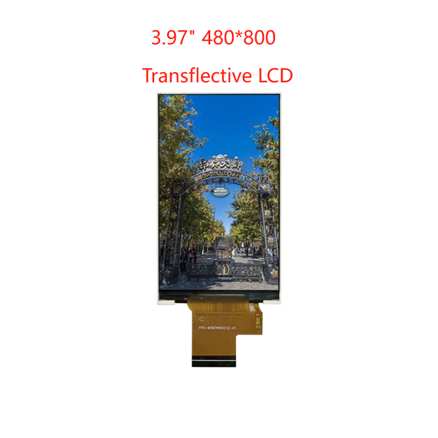 3.97 Inch Transflective TFT LCD Panel 480x800 Resolution Sunlight Readable RGB Display for Embedded Devices
