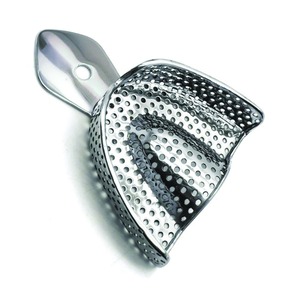 Plateau d'empreinte dentaire autoclavable en acier inoxydable, certifié CE Classe II, équipement chirurgical dentaire de haute qualité, alimentation manuelle - Product Image 1