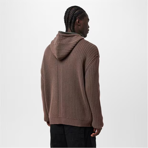 Sweat à capuche coupe décontractée sans poche avant doublé Pull à capuche zippé pour les jours froids Sweat à capuche en coton mélangé doux pour un usage quotidien - Product Image 4