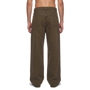Jeans de Pierna Recta con Lavado Vintage para Hombre - 100% Algodón, Corte Holgado, Estilo Hip Hop con Parches y Bordados - Product Image 5